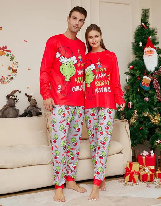 Family Matching Christmas Grinch Pajamas Set