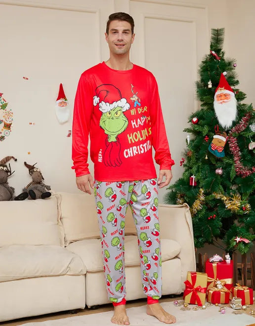 Family Matching Christmas Grinch Pajamas Set