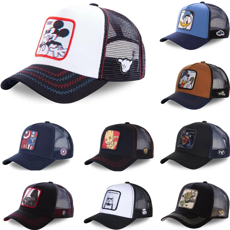 Disney Marvel Star Wars Anime Cartoon Snapback Cotton Baseball Cap Men/Women/Boys/Girls