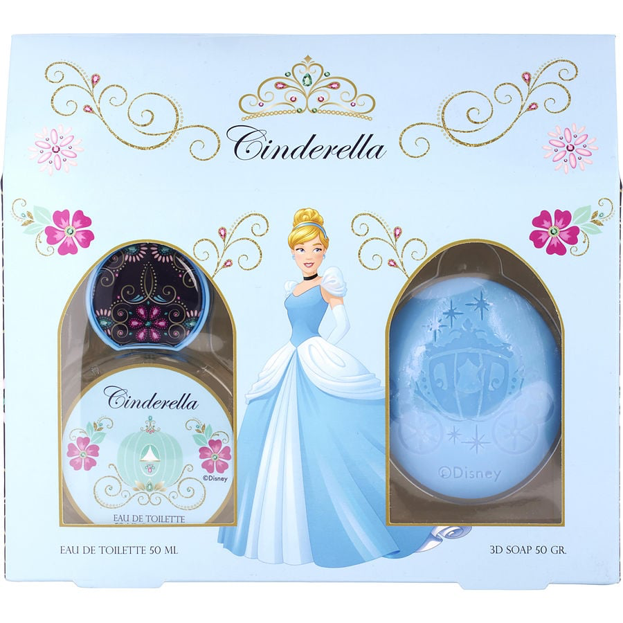 Cinderella women Eau De Toilette Spray 1.7 oz & 3d Soap 1.7 oz by Disney