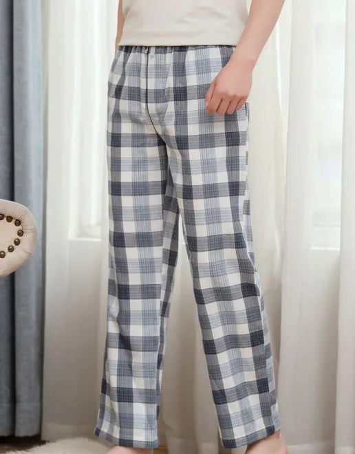 Men's thin pajamas cotton loose comfortable breathable air conditioning home pants