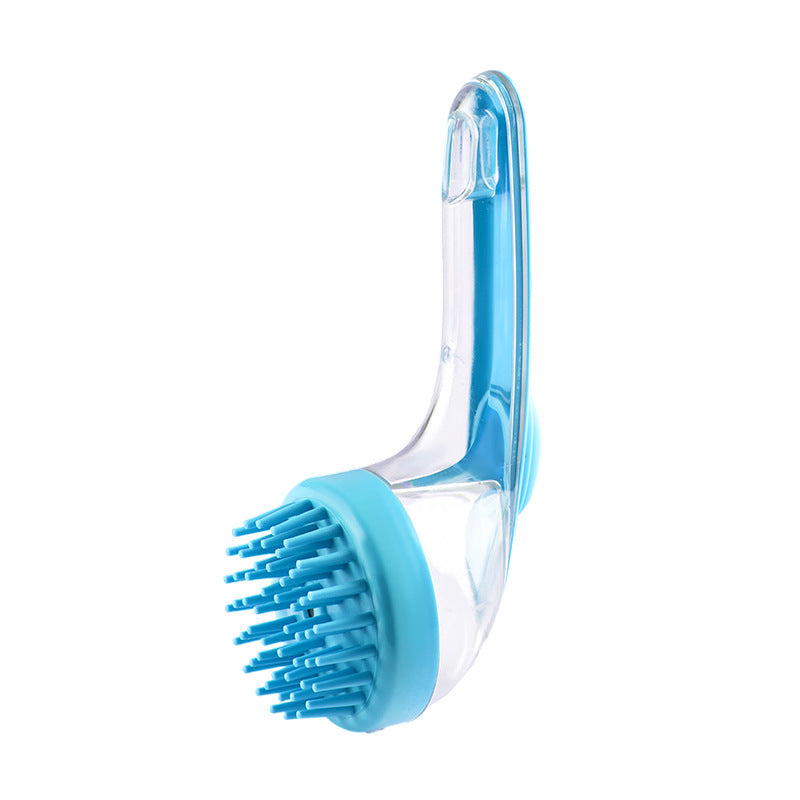 Pet Liquid Cleaning Massage Long Handle Shampoo Comb