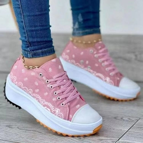 Pattern Canvas Women Sneakers Casual Sport Shoes