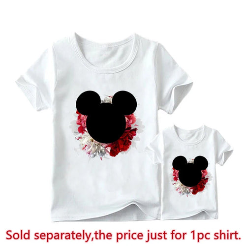 New Leopard Minnie Mouse Print Kawai Mother Kids Family Matching