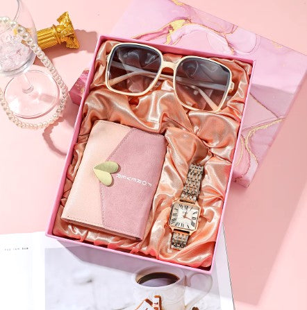 Ladies & Girls Gift Set with Quartz Watch, Sunglasses & Wallet