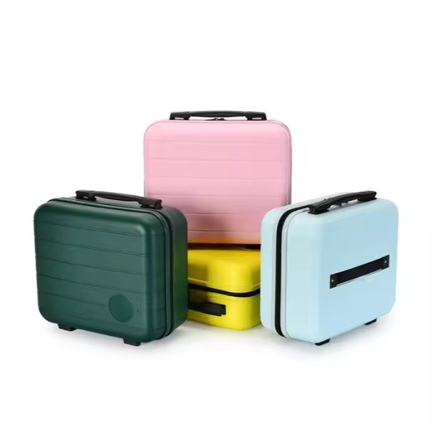 13 Inch PP Hardshell Mini Suitcase Korean Fashion Custom Logo Travel Cosmetic Luggage Lady Style Zipper Closure