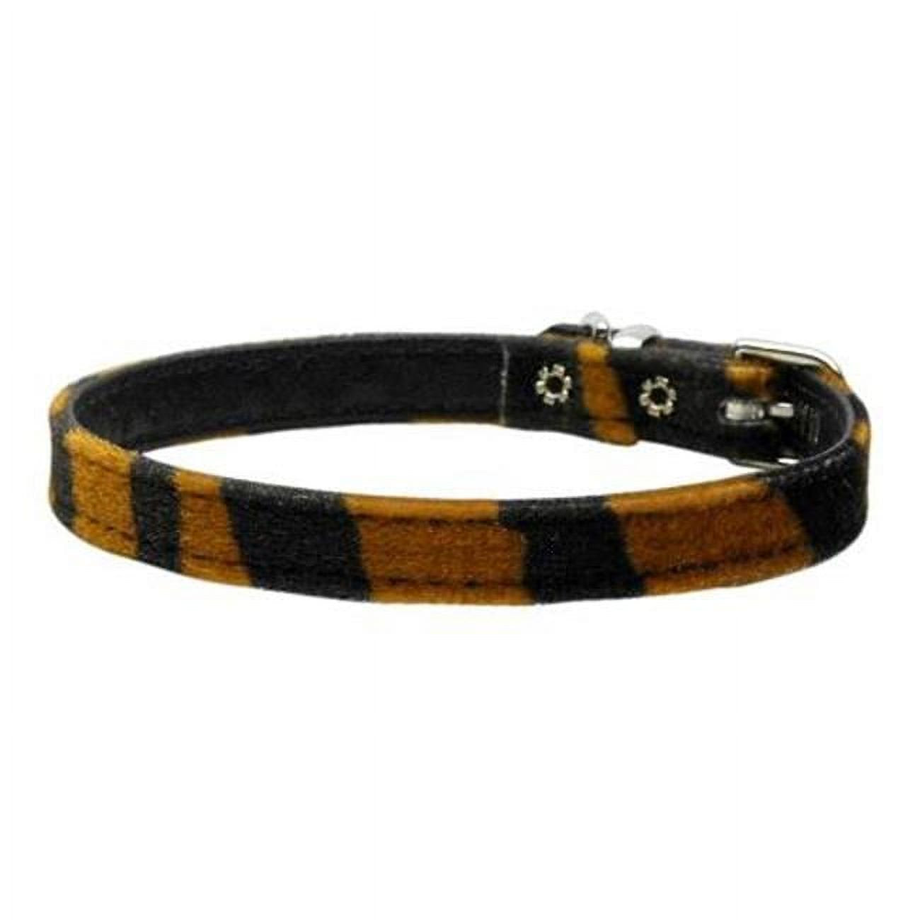 3/8" Plain Animal Print Collar Tiger 12