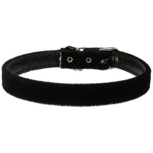 Velvet 3/8" Plain Collar Black 16