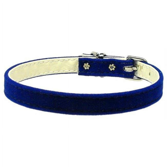 Velvet 3/8" Plain Collar Blue 10