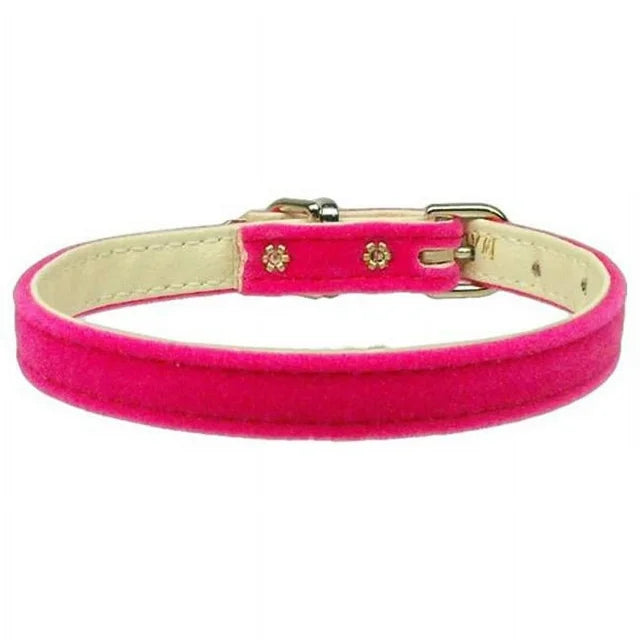 Velvet 3/8" Plain Collar Pink 16