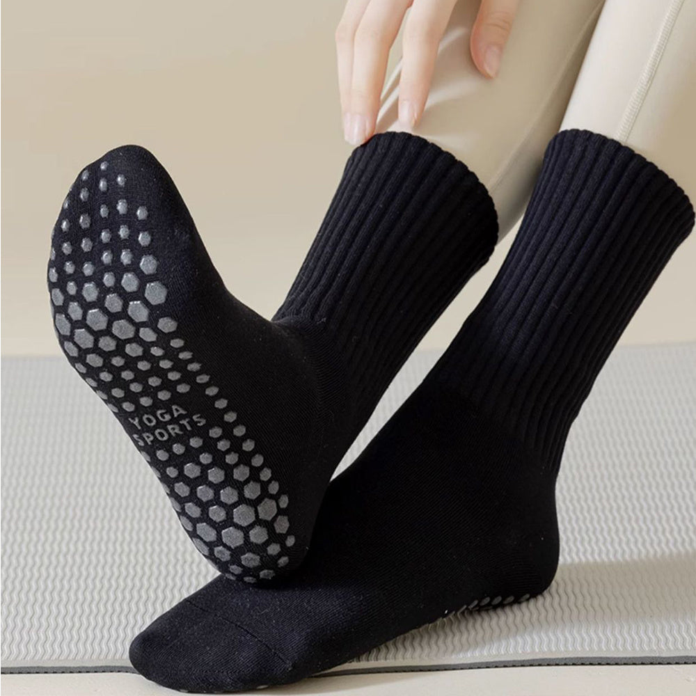 Home Pilates Socks For Women With Non Slip Grippers Yoga Crew Socks For  Hospital Sticky Slipper Socks Breathable And Anti-odor  For Yoga Hospital Pilates Barre