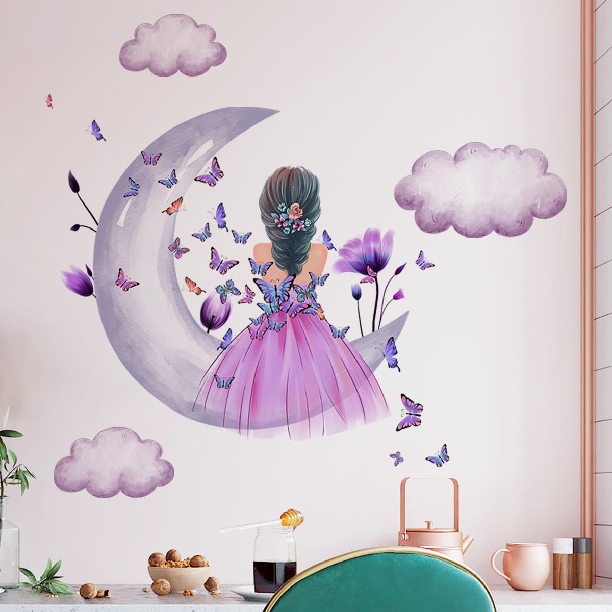 Fashionable Butterfly Wall Sticker Background Wall