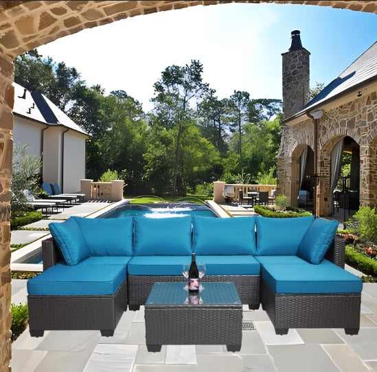 Outdoor Sofa Patio Furniture (7 Piece Set)