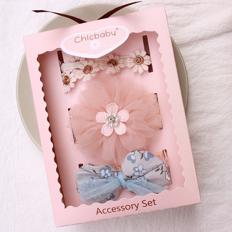 Baby Girl Baby Cute Bow Hair Band Gift Set