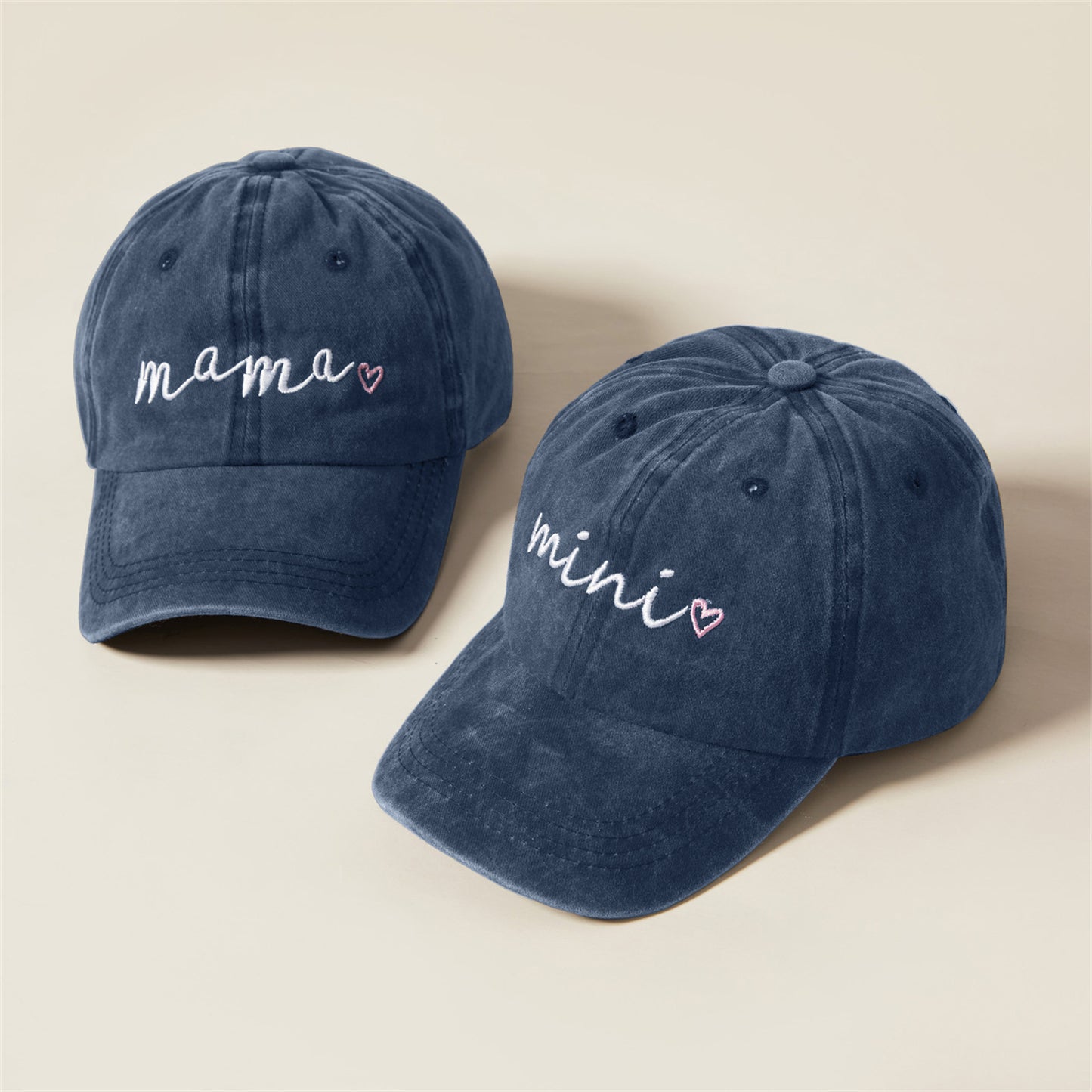 Fashion Wash Cotton Baseball Cap. Mama and Daughter Hat.