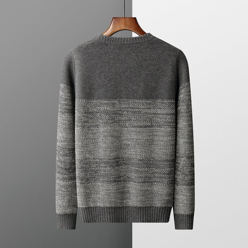 Men's Round Neck Multicolor Loose Sweater