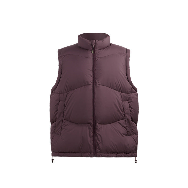 Thin And Portable Puff Down Vest White Duck Down Warm Vest Coat