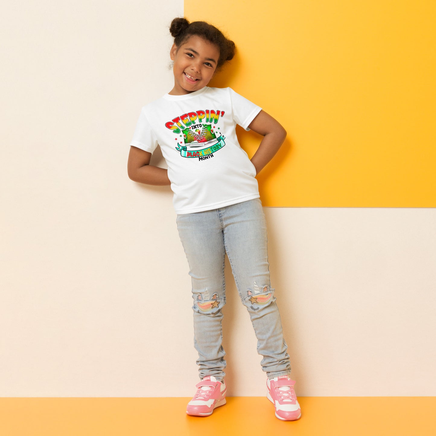 Kids crew neck t-shirt - Steppin Into Black History