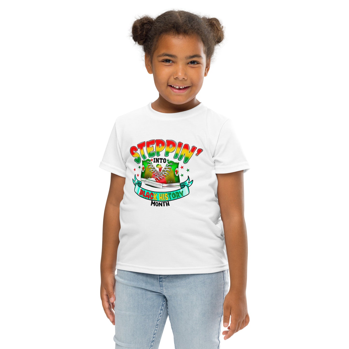 Kids crew neck t-shirt - Steppin Into Black History