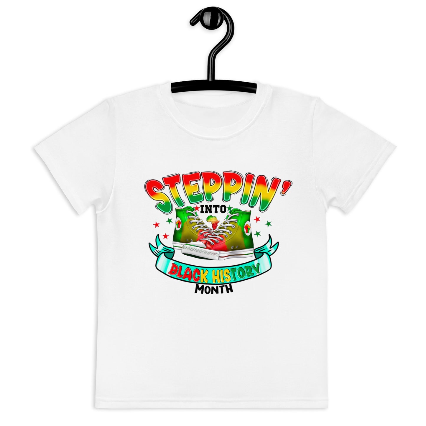 Kids crew neck t-shirt - Steppin Into Black History