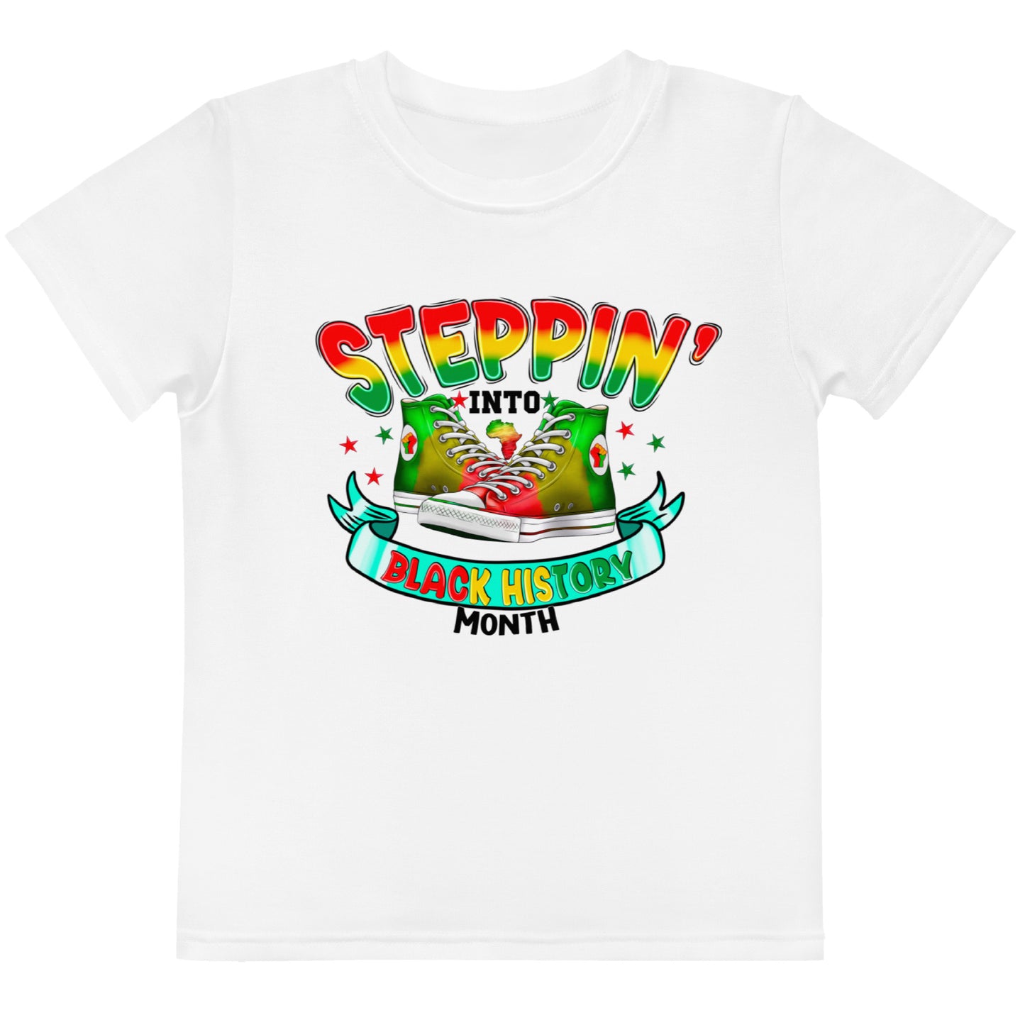 Kids crew neck t-shirt - Steppin Into Black History