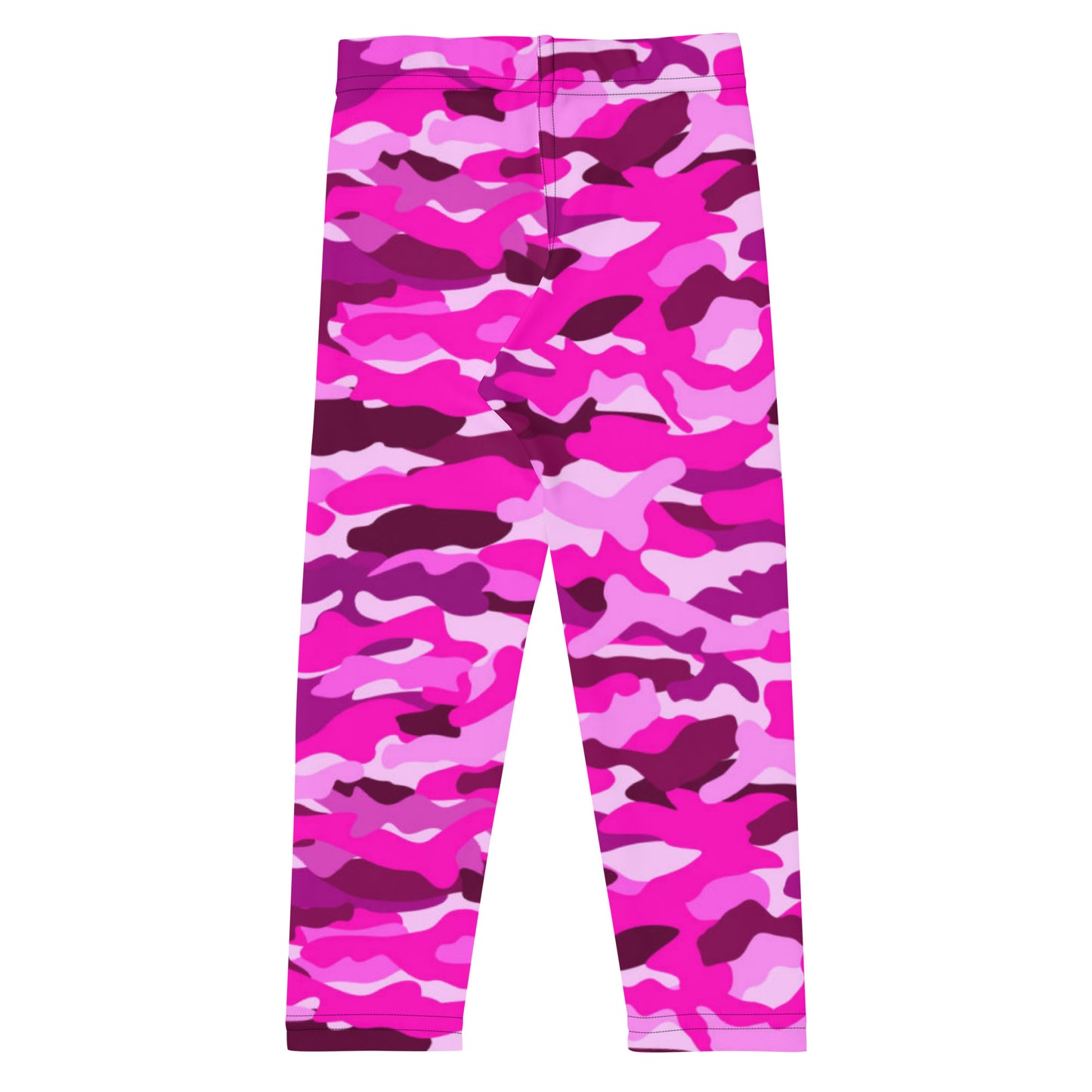 Kid's Leggings - Bright Pink Camouflage