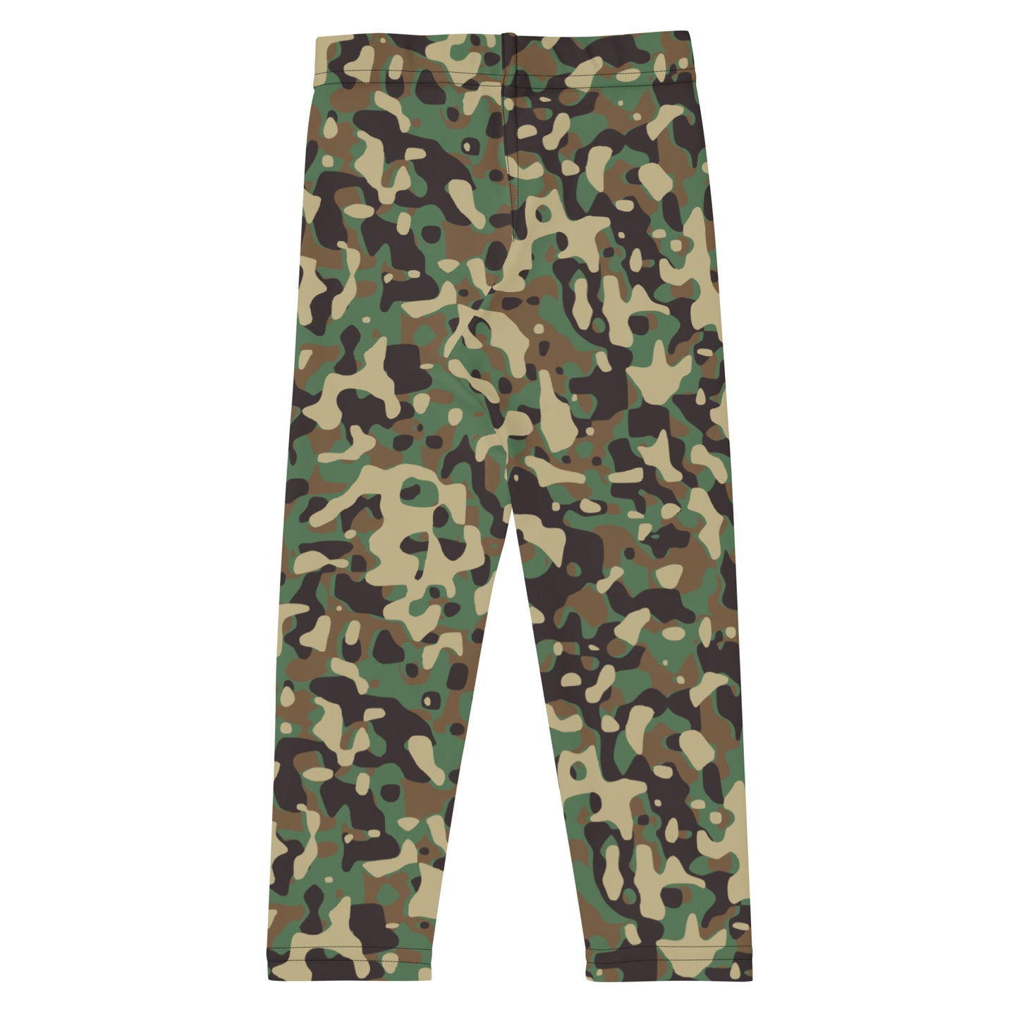 Kid's Leggings - Green & Tan Camouflage
