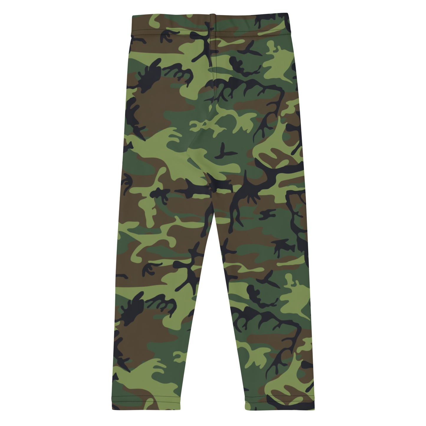 Kid's Leggings - Green Brown & Black Camouflage