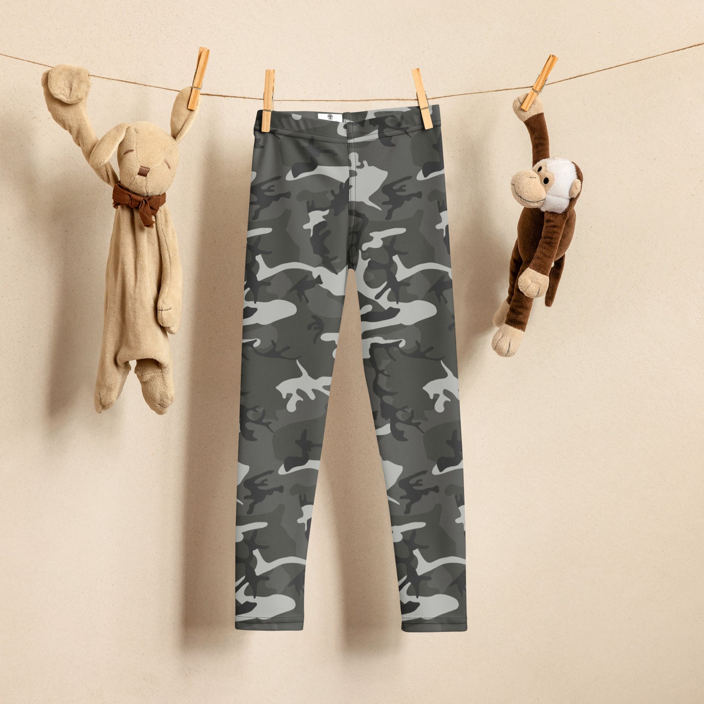 Kid's Leggings - Shades of Green Camouflage