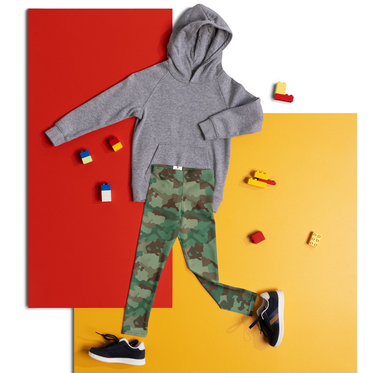 Kid's Leggings - Greens & Browns Camouflage