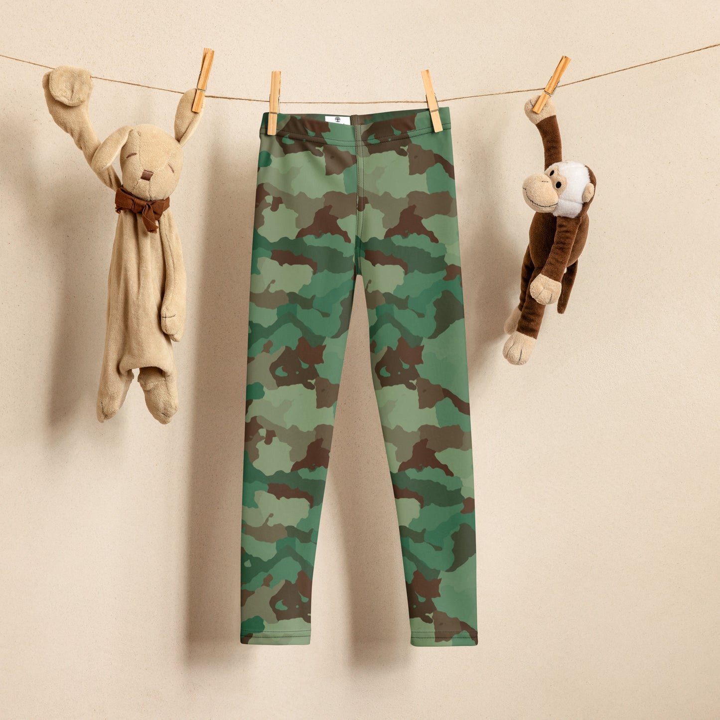 Kid's Leggings - Greens & Browns Camouflage