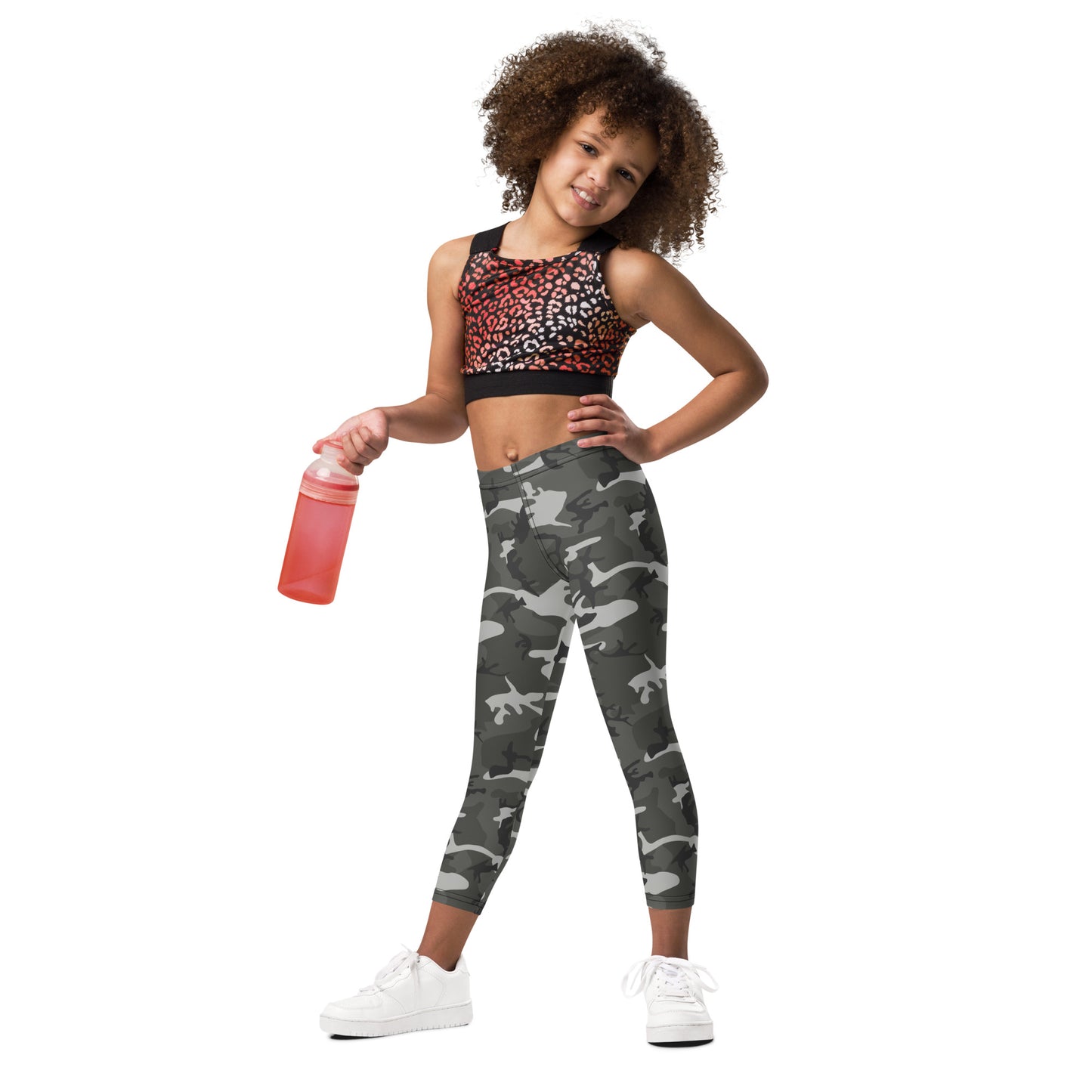 Kid's Leggings - Shades of Green Camouflage