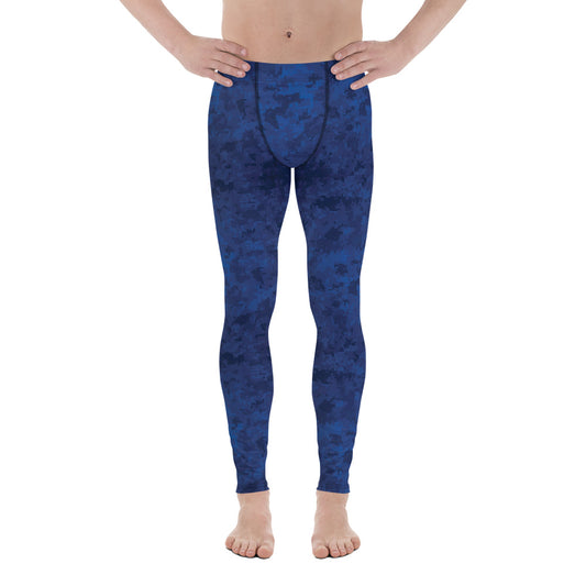 Men's Leggings - Navy Camouflage