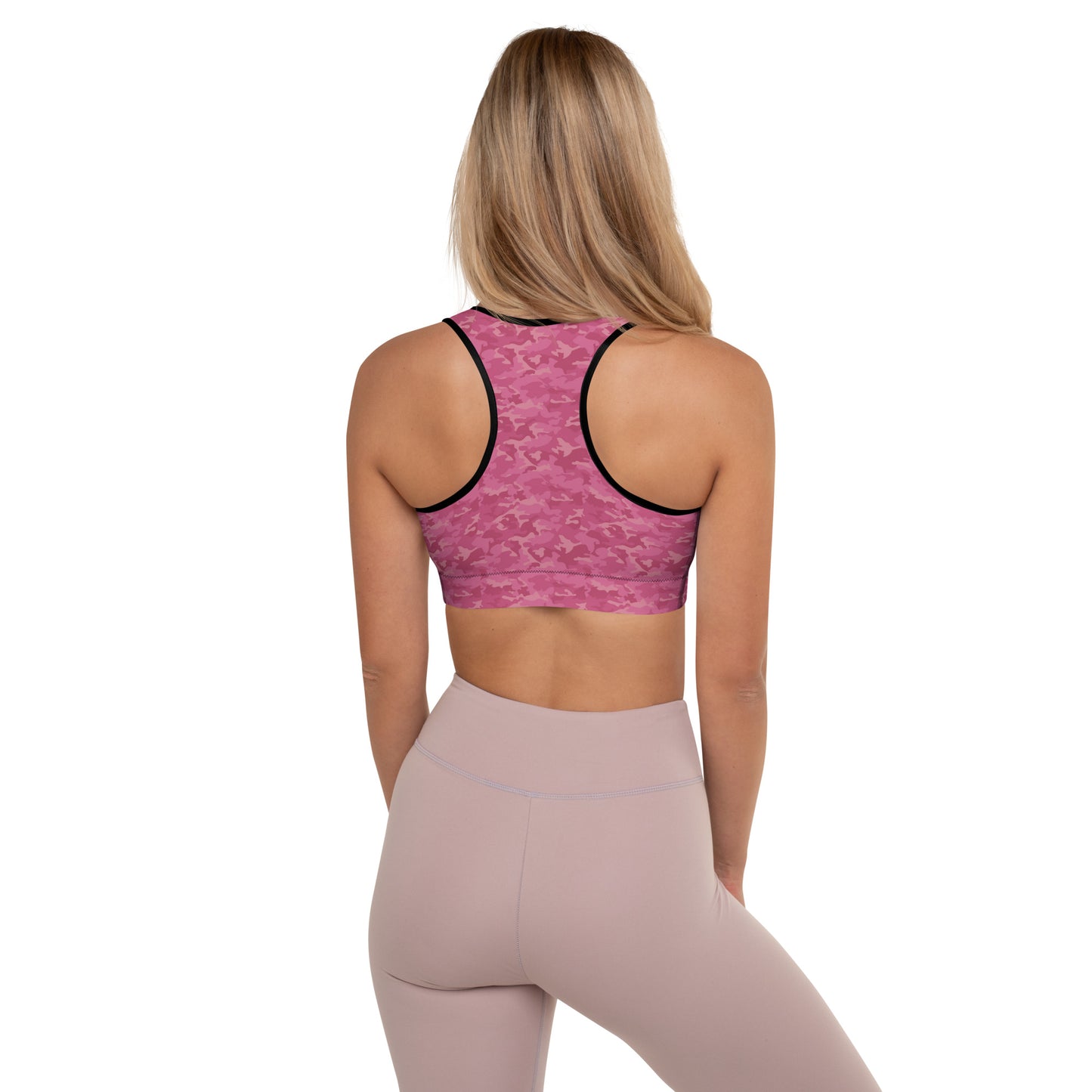 Padded Sports Bra - Pink Pink Camouflage