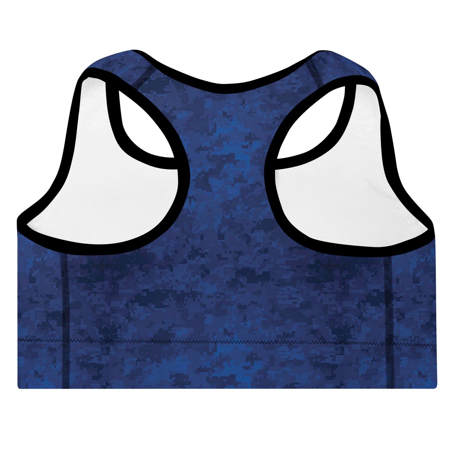 Padded Sports Bra - Navy Camouflage