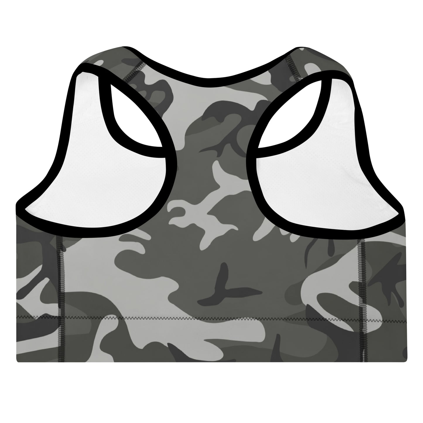 Padded Sports Bra Shades of Green Camouflage