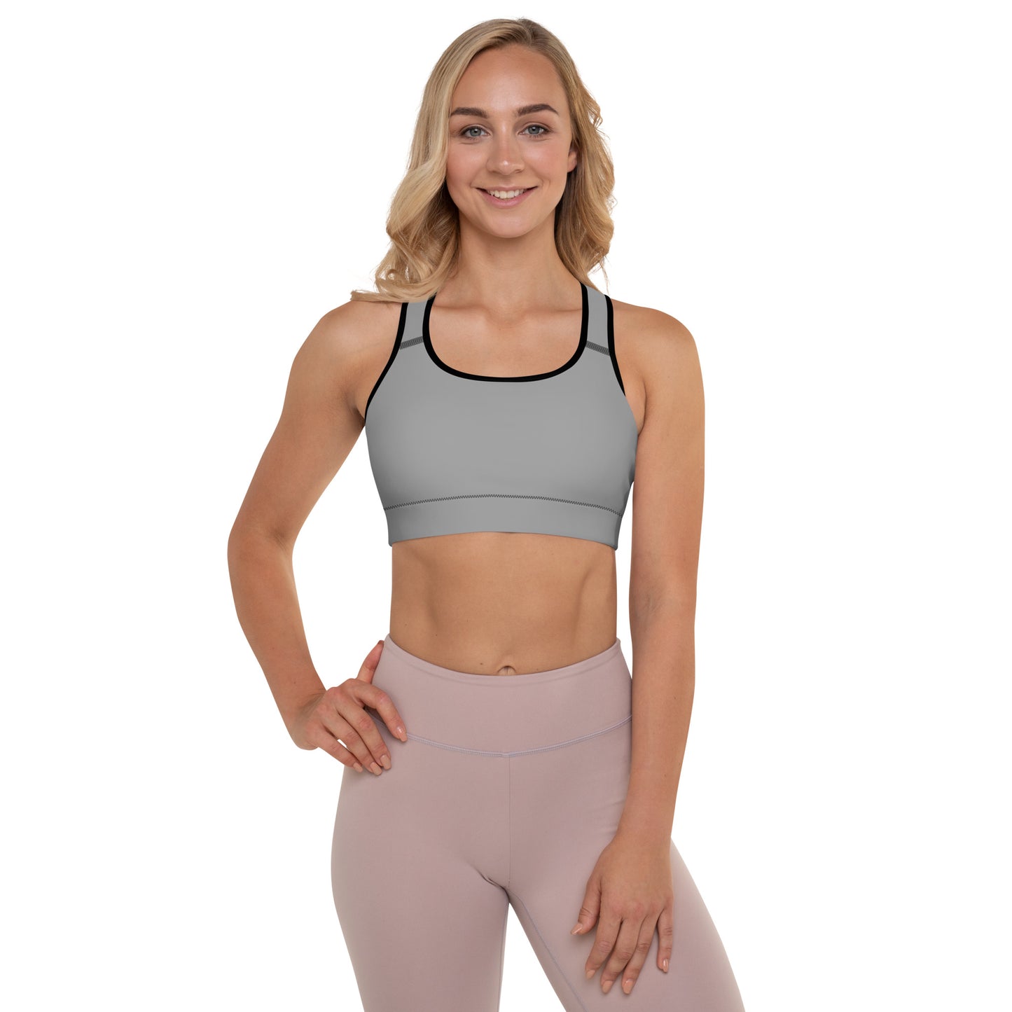 Padded Sports Bra - Nobel Gray