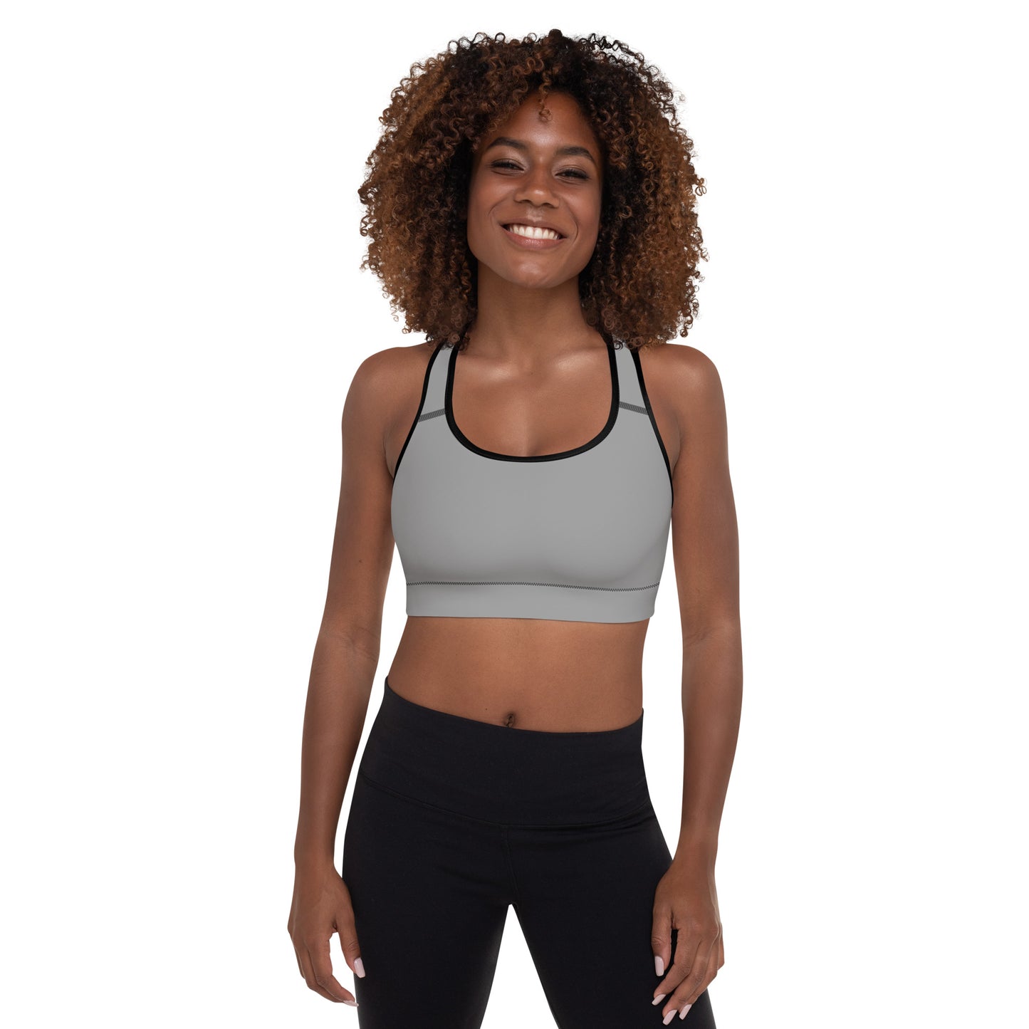 Padded Sports Bra - Nobel Gray