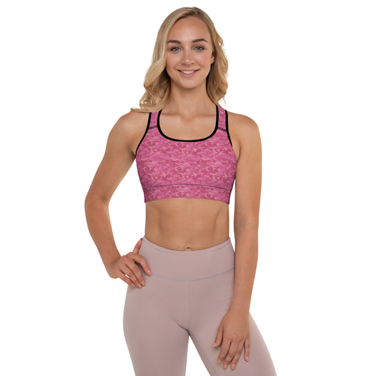 Padded Sports Bra - Pink Pink Camouflage