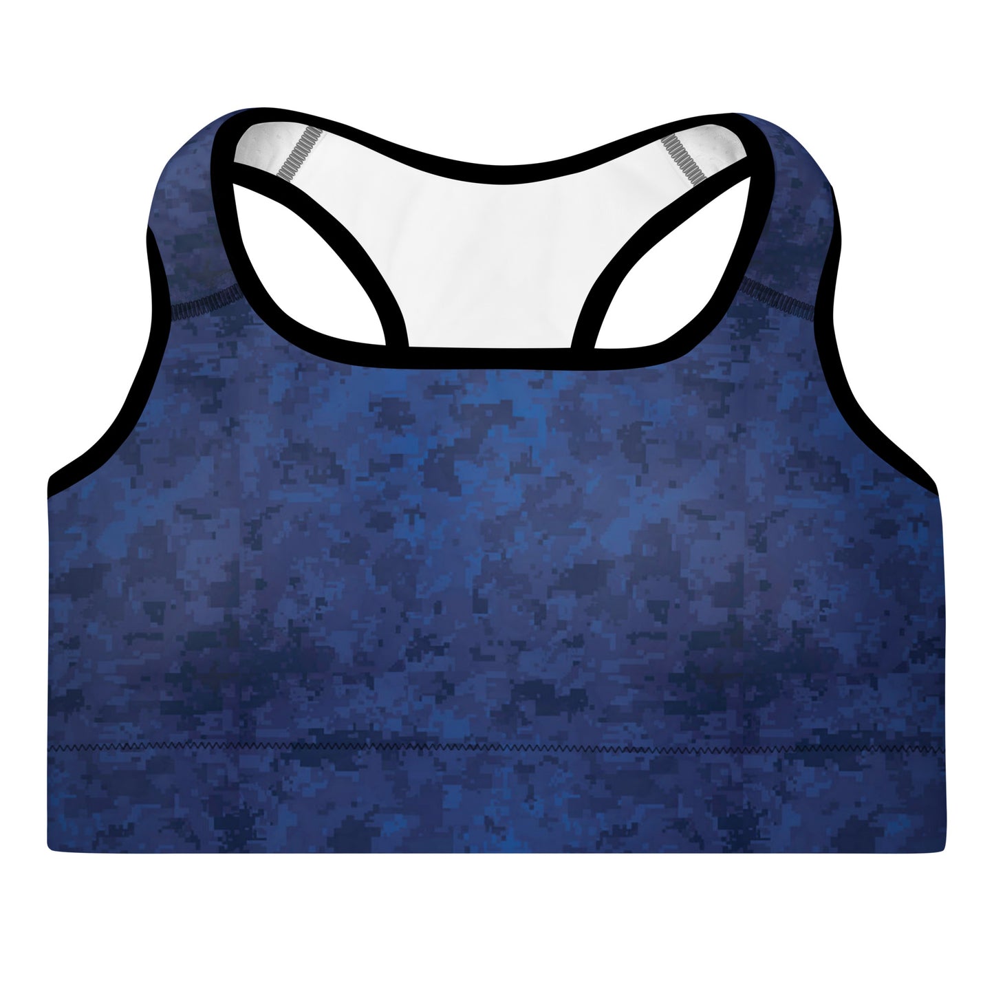 Padded Sports Bra - Navy Camouflage