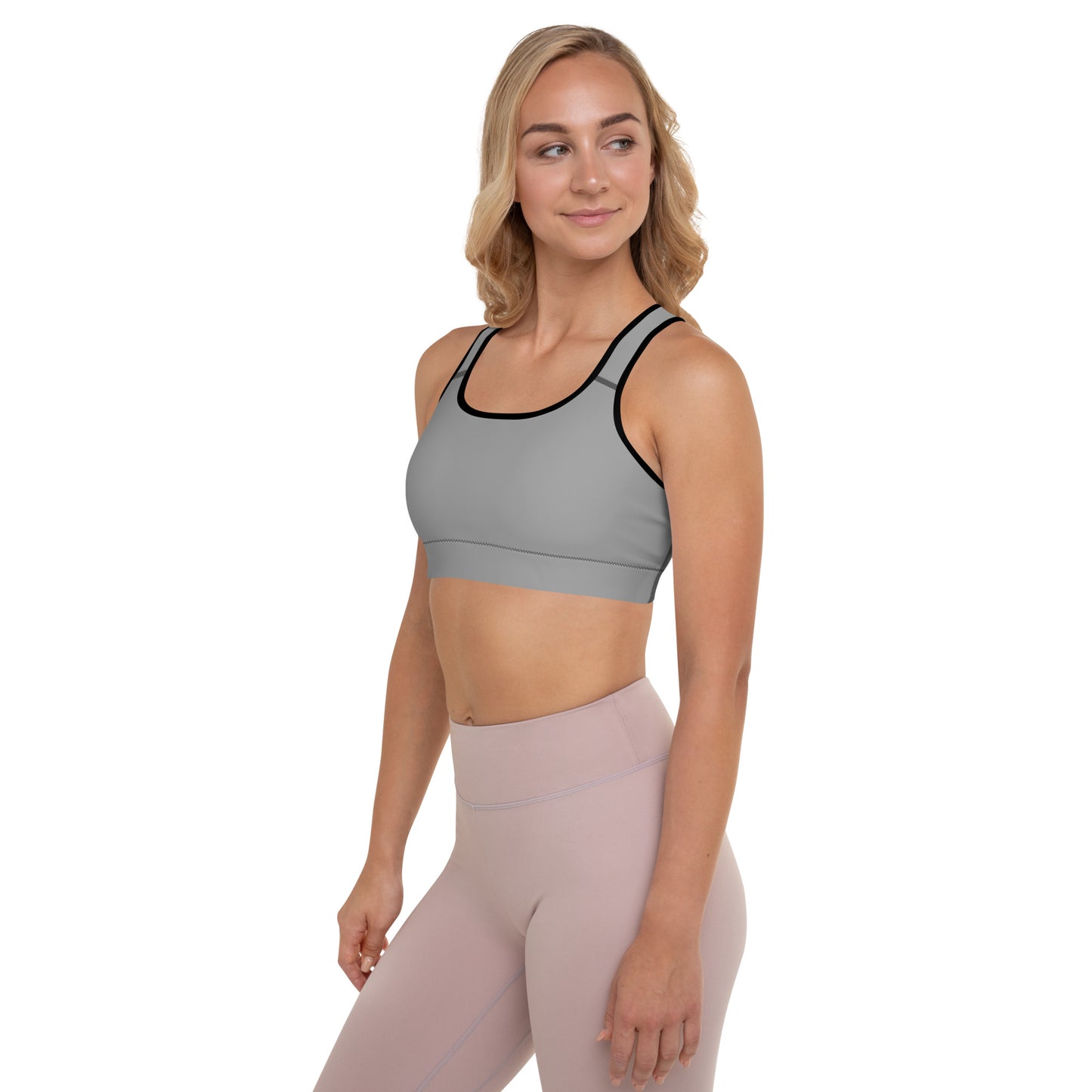 Padded Sports Bra - Nobel Gray