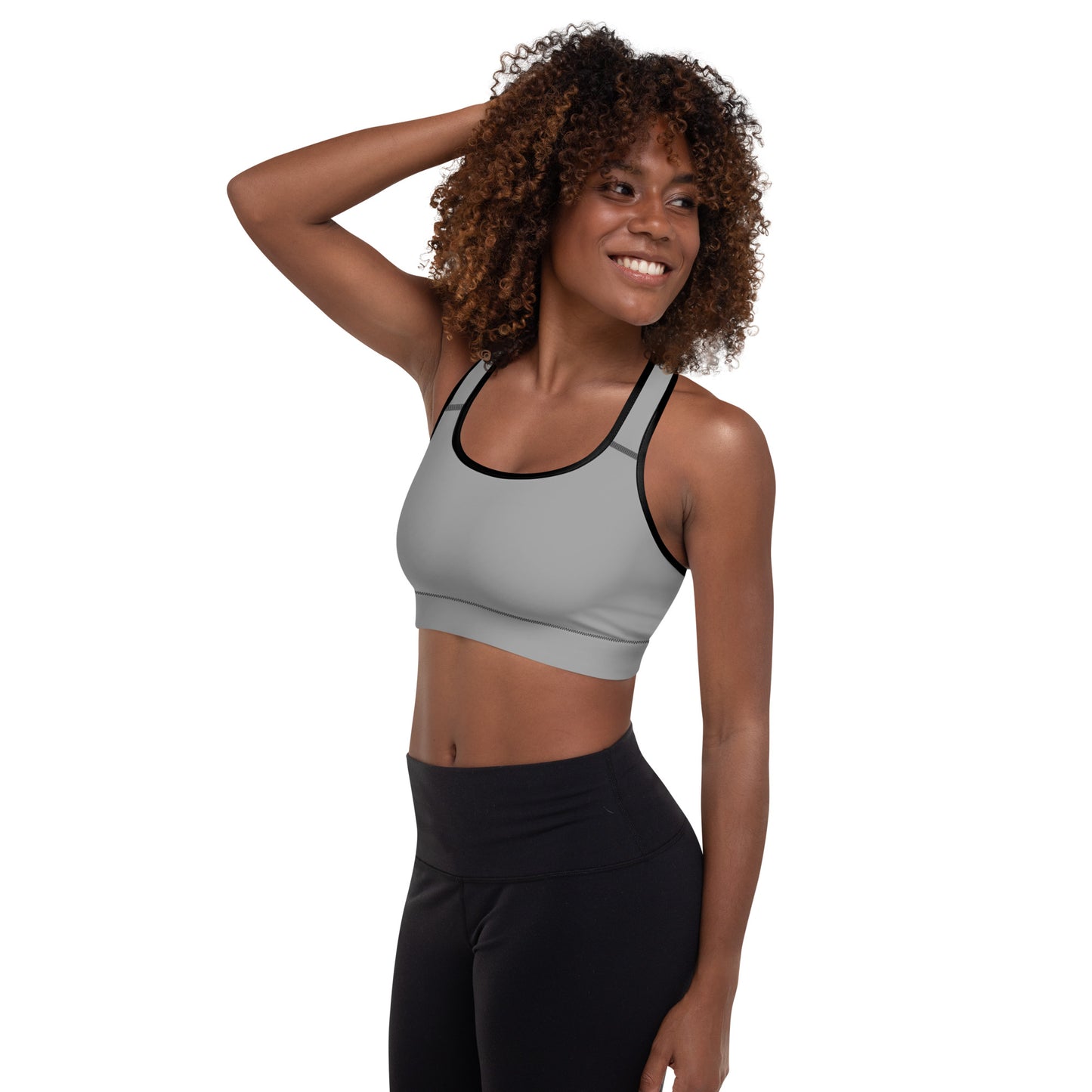 Padded Sports Bra - Nobel Gray