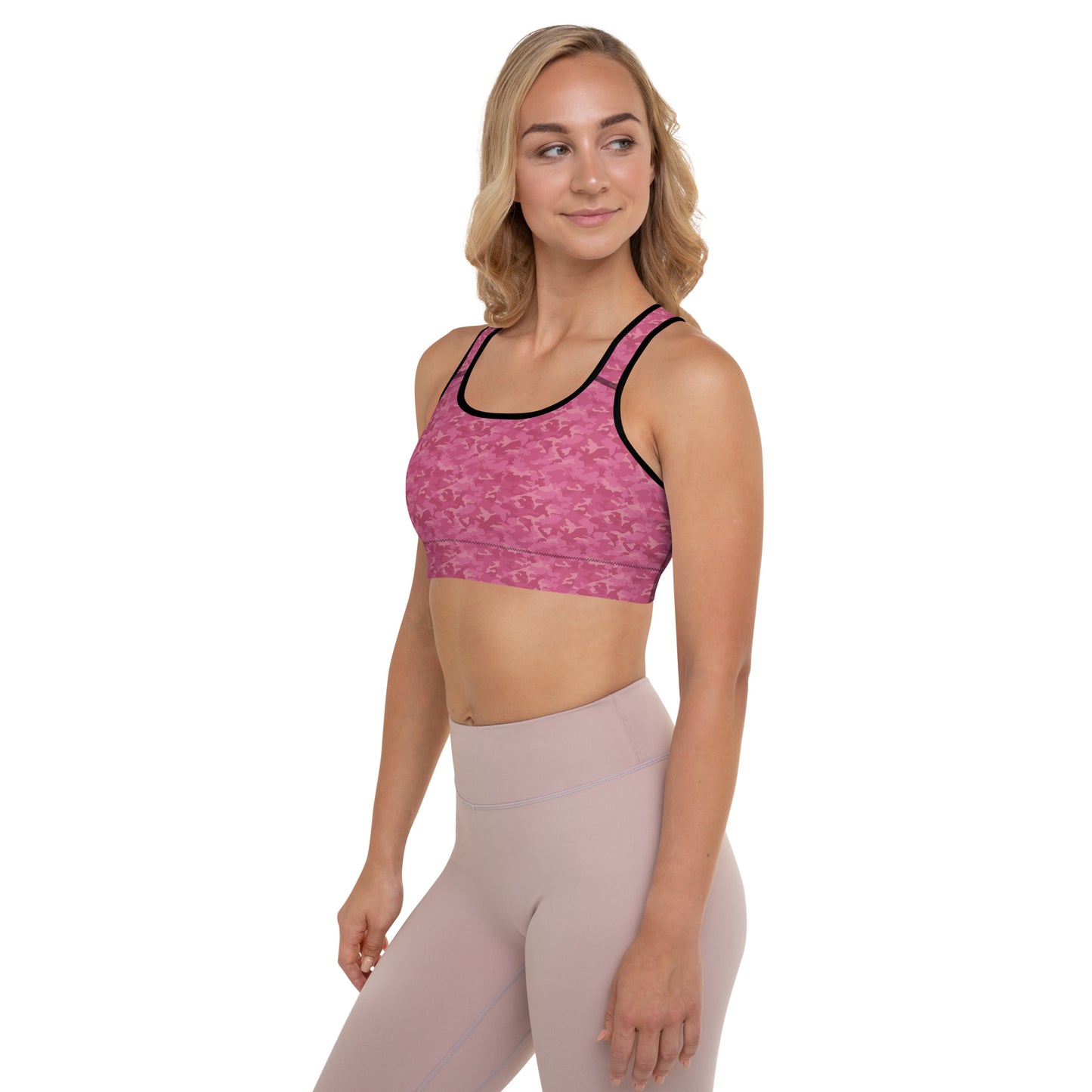 Padded Sports Bra - Pink Pink Camouflage