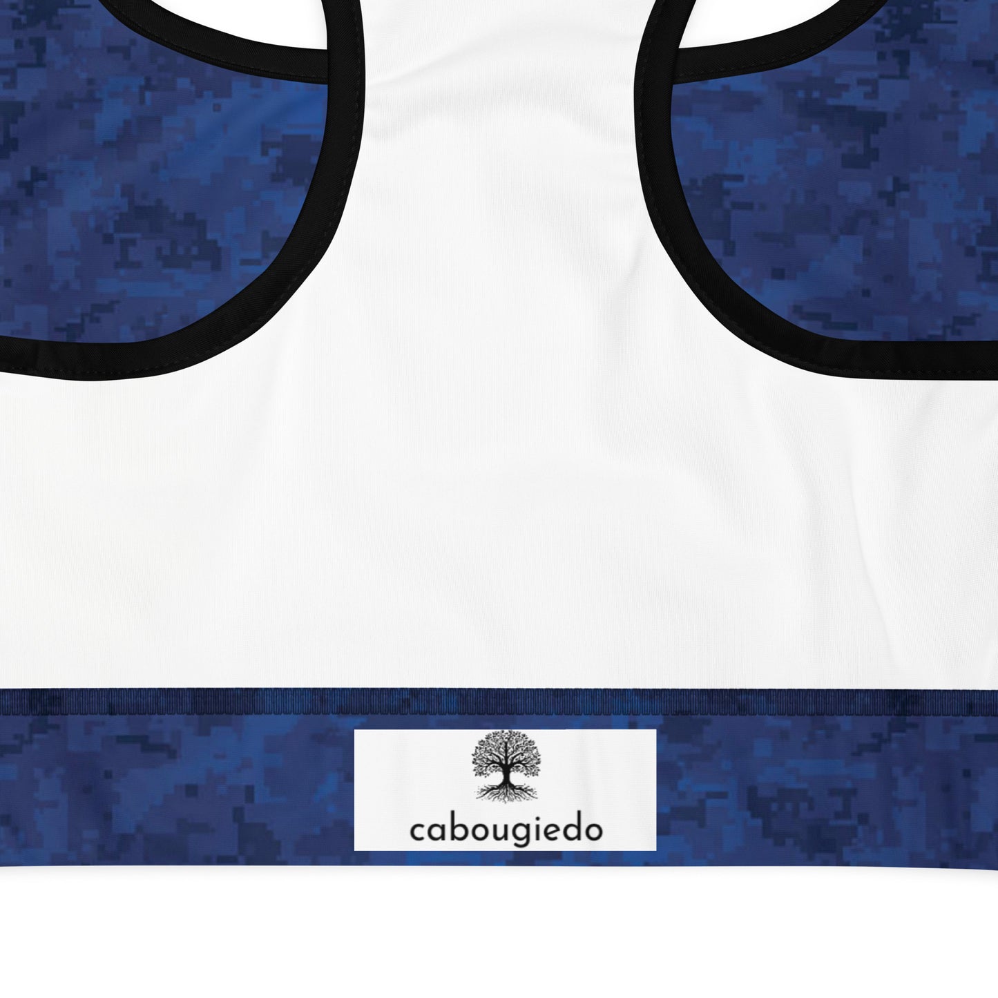 Padded Sports Bra - Navy Camouflage