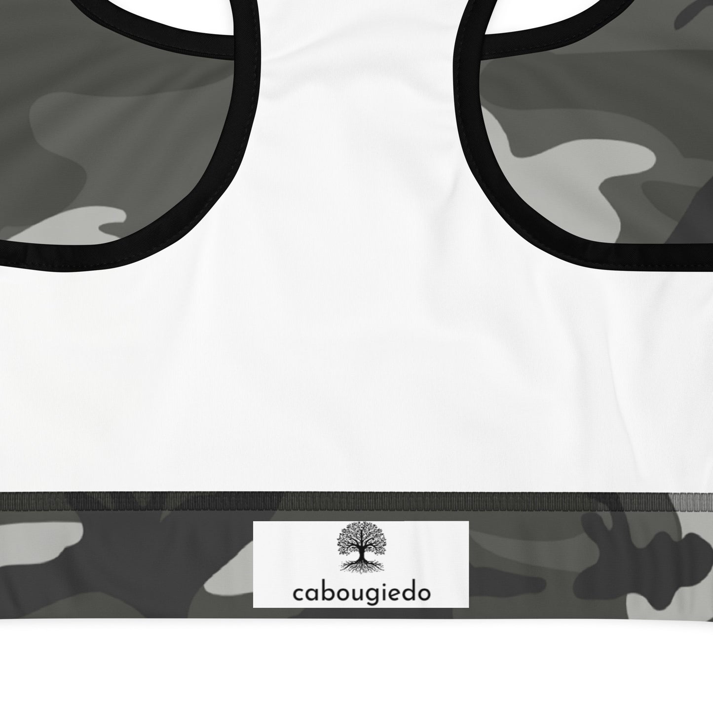 Padded Sports Bra Shades of Green Camouflage