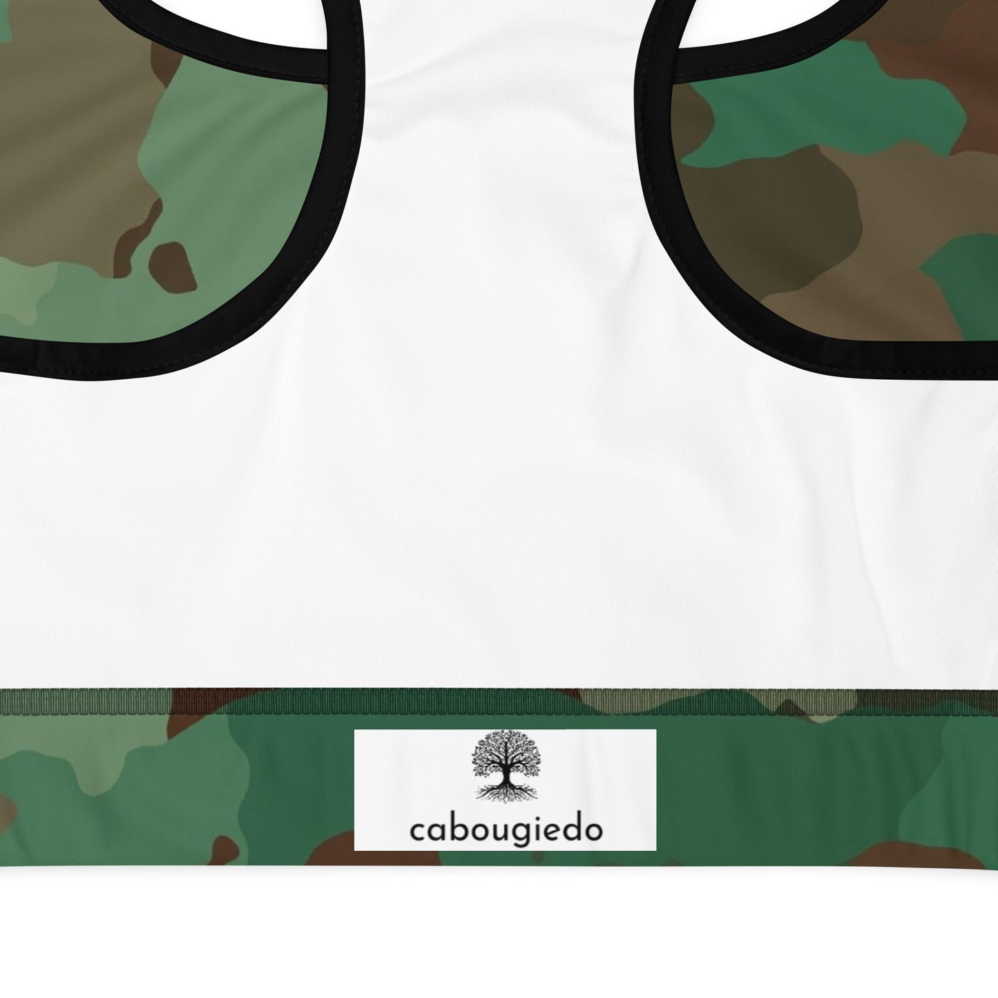 Padded Sports Bra - Greens & Browns Camouflage