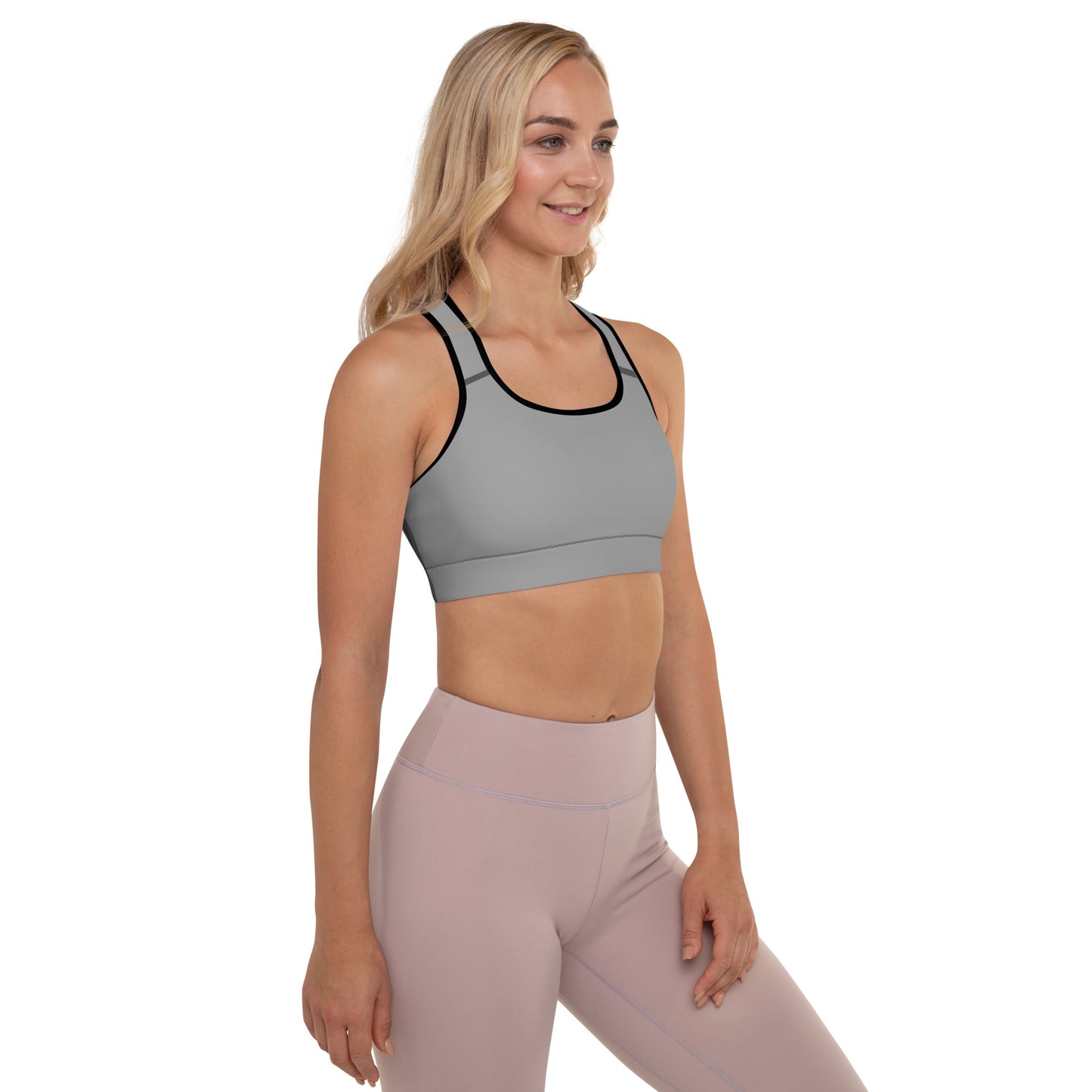 Padded Sports Bra - Nobel Gray