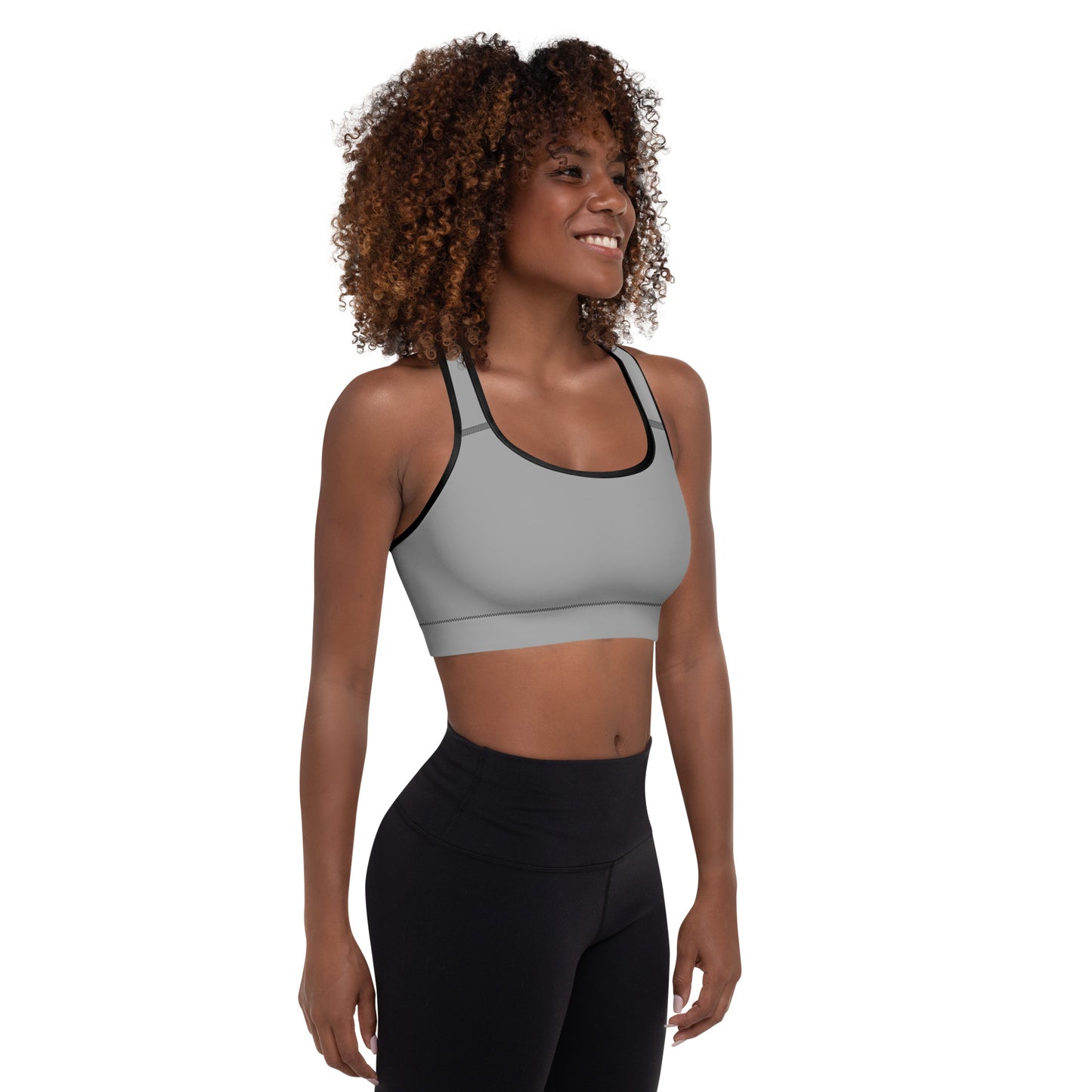 Padded Sports Bra - Nobel Gray