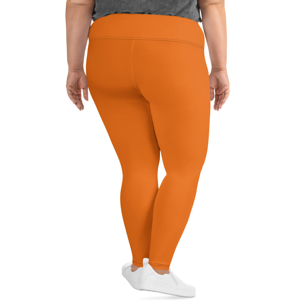 All-Over Print Plus Size Leggings - Mango Tango