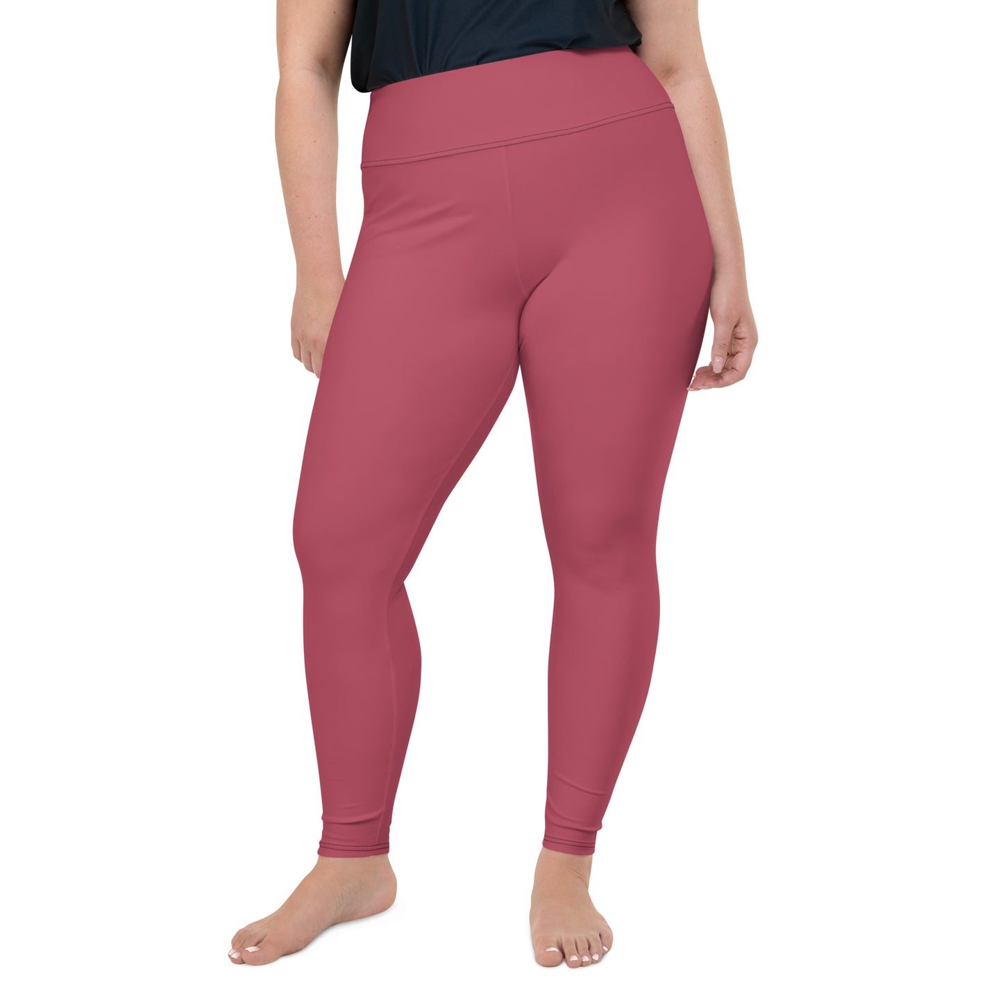 All-Over Print Plus Size Leggings - Hippie Pink